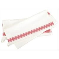 Vintage Stripe Towel 18X28ins - White with Red Stripe - Pack of 3 243304