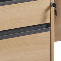 Vistro Fixed Drawers 3 Drawers Oak