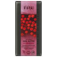 Vivani Organic Dark Chocolate & Cranberry - 100g