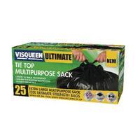 Visqueen Ultimate Tie Top Multipurpose Sack 120 Litre Black RS057771