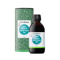 Viridian 100% Organic Hemp Seed Oil, 200ml