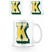 Vintage Letter \'k\' Ceramic Mug