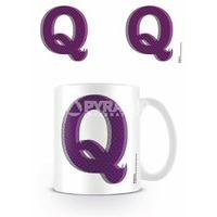 vintage letter q ceramic mug