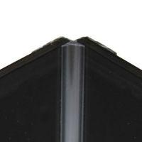 vistelle black shower panelling internal corner l25m w25mm