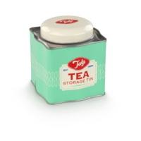 vintage style tea caddy with embossed tala lid