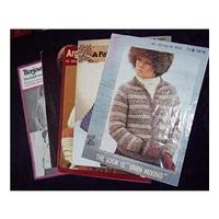Vintage Womenswear Knitted Cardigan Patterns 1970/80s - bundle of 5