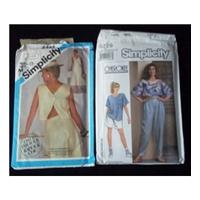 Vintage Simplicity Dress Patterns, 1980s - bundle of 2