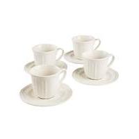 Vintage Embossed Cups and Saucers Set 4