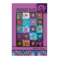 Villa Rosa Midnight Blue Quilt Postcard Quilting Pattern