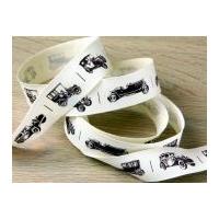 Vintage Style Cars Cotton Rustic Ribbon