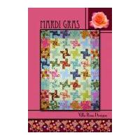 Villa Rosa Mardi Gras Quilt Postcard Quilting Pattern