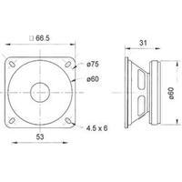 Visaton FRS 7 miniature speaker 8 ?, 250 Hz