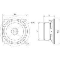 Visaton SL 87 XA miniature speaker 8 ?, 550 Hz