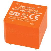 Vigortronix VTX-214-003-215 3W Miniature SMPS AC-DC Converter 15V ...