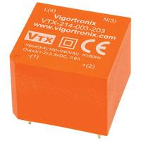Vigortronix VTX-214-003-212 3W Miniature SMPS AC-DC Converter 12V ...