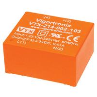 Vigortronix VTX-214-002-115 2W Low Profile AC-DC Converter 15V Output