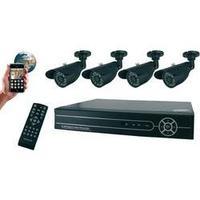 video cctv system flamingo 4 channel incl 4 cameras fa420dvr