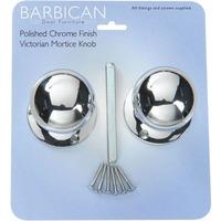 Victorian Mortice Knob Pair Polished Chrome