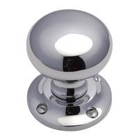 Victoria Round Mortice Knob Pair Victoria Round Mortice Knob Pair - Polished Chrome