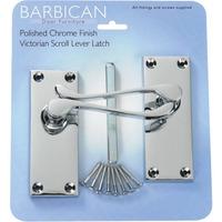 Victorian Scroll Lever Latch Polished Chrome