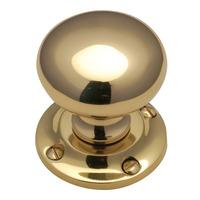 Victoria Round Mortice Knob Pair Victoria Round Mortice Knob Pair - Polished Brass