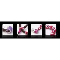 View Quest Necklace Earphones - Pink Beads