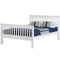 ville high end double bed frame white