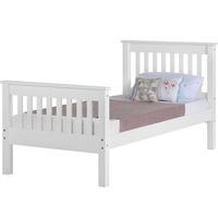 ville high end single bed frame white