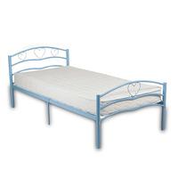 viscotherapy princess blue metal bed and memory foam support 250 mattr ...