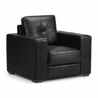 Viana Leather Armchair Black