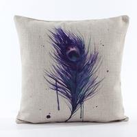 Vintage Retro Country Home Feather Throw Pillow Case Cover Protector Decorative Bed Sofa Car Waist Cushion Decor Gift