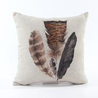 Vintage Retro Country Home Feather Throw Pillow Case Cover Protector Decorative Bed Sofa Car Waist Cushion Decor Gift