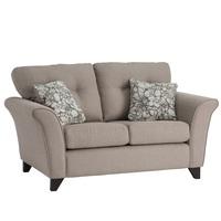Vicenza Fabric 2 Seater Sofa In Oyster With Dark Feet
