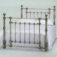 Victoria Antique Brass Finish Metal King Size Bed