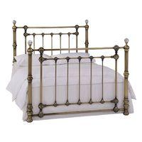 victoria brass crystal bed frame kingsize