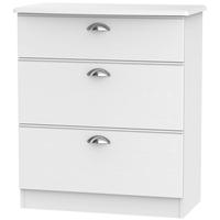 Victoria White Ash Chest of Drawer - 3 Drawer Deep