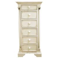 vida living ailesbury painted chest of drawer 6 drawer slim