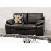 vida living maranello 2 seater leather sofa black