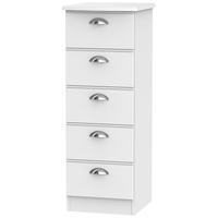 Victoria White Ash Chest of Drawer - 5 Drawer Locker