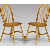 vida living windsor honey dining chair pair