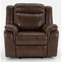 vida living houston pellaria recliner armchair nappa brown