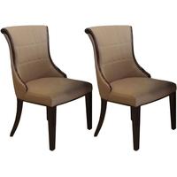 Vida Living Ravelli Faux Leather Dining Chair - Beige (Pair)