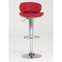 Vida Living Nigella Red Leather Bar Stool