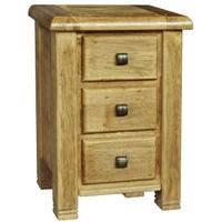 vida living york oak bedside cabinet 3 drawer