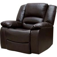 vida living barletto leather recliner armchair brown