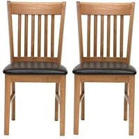 vida living cleo oak dining chair pair