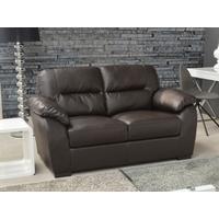 Vida Living Novara 2 Seater Leather Fixed Sofa - Brown