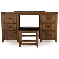 Vida Living New Forest Reclaimed Pine Knee Hole Dressing Table