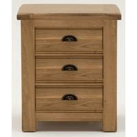 vida living breeze oak bedside cabinet 3 drawer