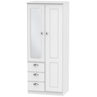 Victoria White Ash Combination Wardrobe - 2ft 6in